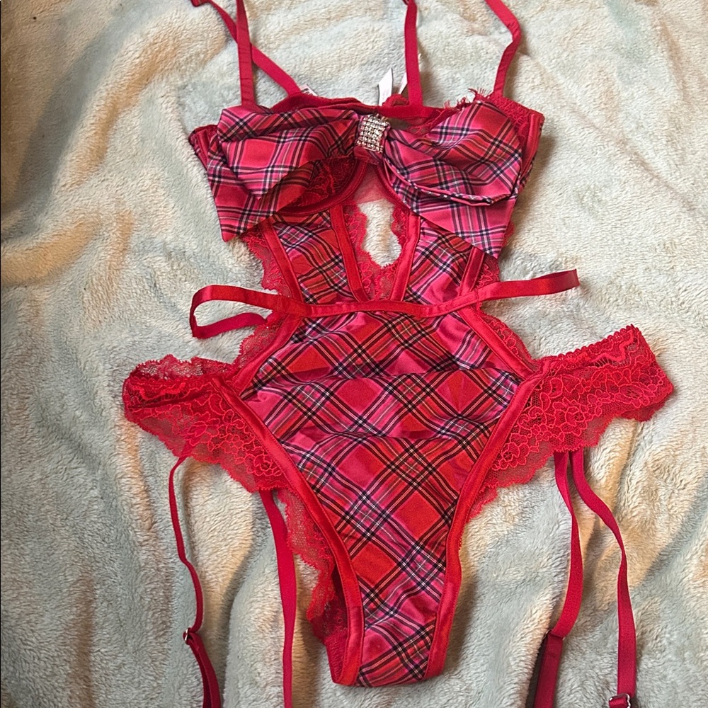 Red Plaid Teddy